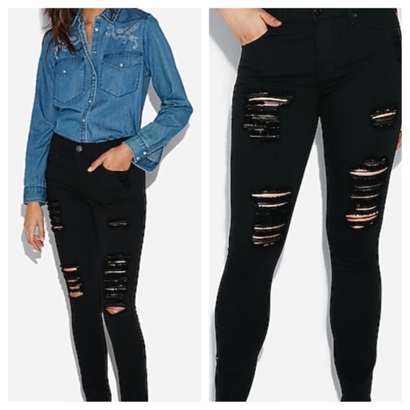 express ripped leggings